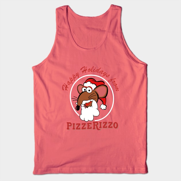 Happy Holidays from PizzeRizzo Tank Top by Casey Entertainment Cheese